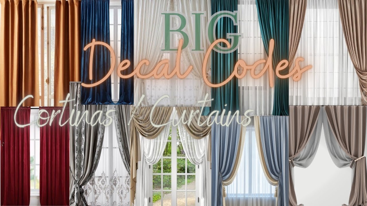 CURTAIN DECAL CODES / CORTINAS GRANDES / WORK AT A PIZZA PLACE ROBLOX