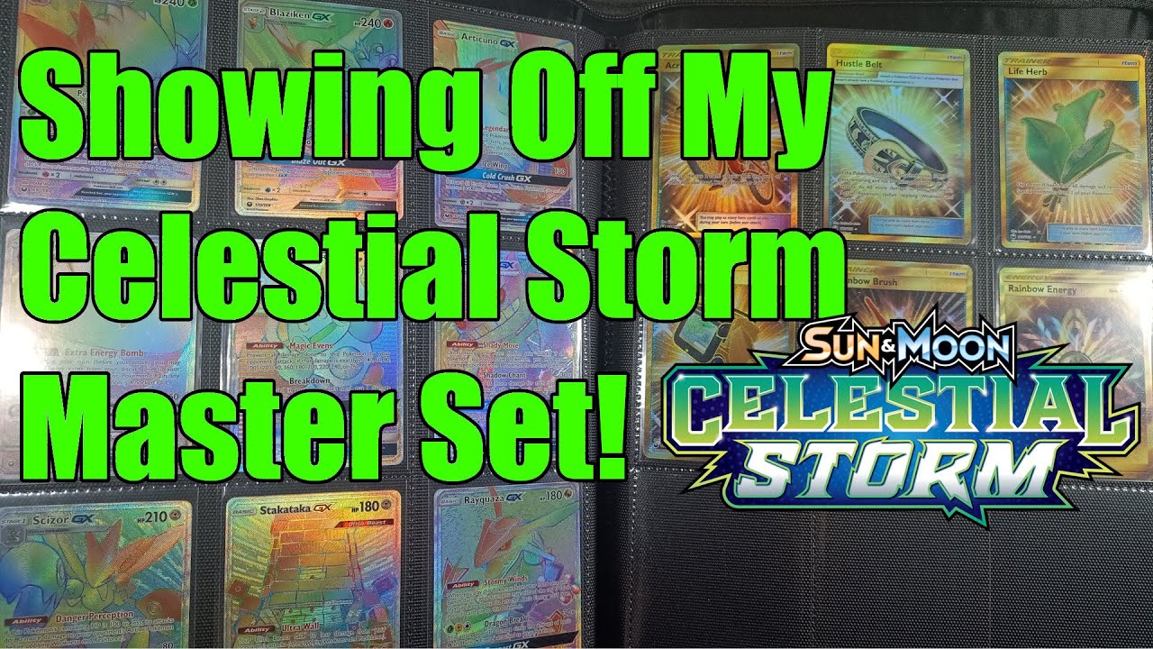 My Celestial Storm Master Set (Sun & Moon Era) - Pokemon Cards Showcase - Gen 3 Heavy Collection