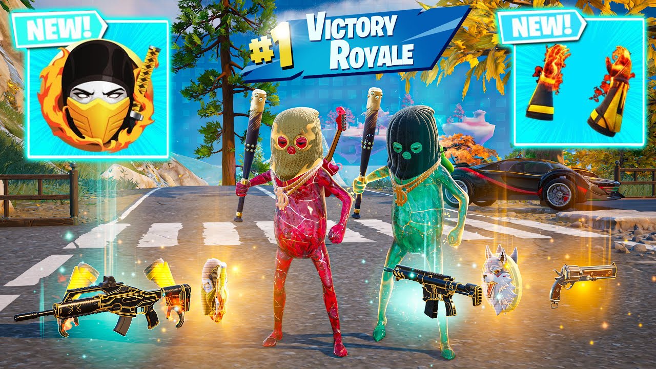 BIG DILL DUO vs SCORPION'S KOMBAT KIT MYTHIC & NEW 3 MEDALLIONS ( NEW! FORTNITE Chapter 6 )