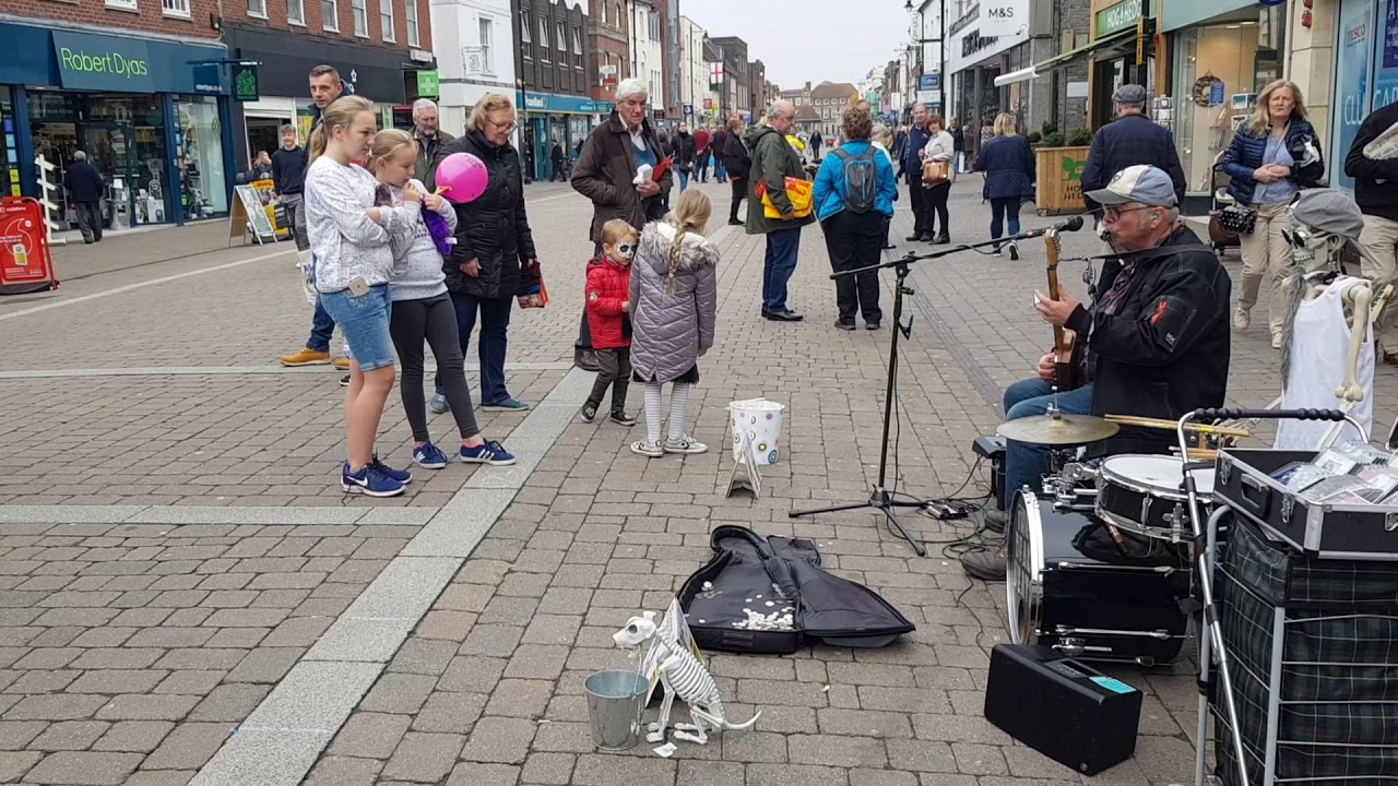 Rob Berry busking The Devil made Whisky