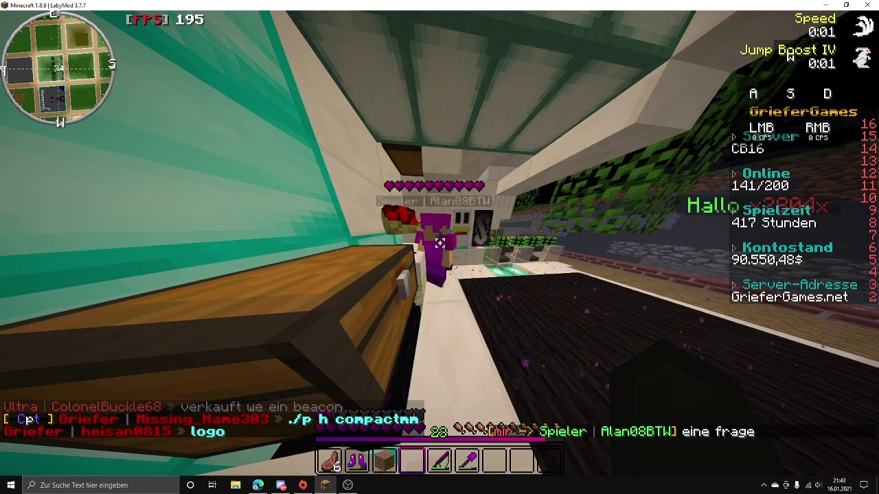 In 1:40 Minuten 50k scammen - GrieferGames -  howtooscamm