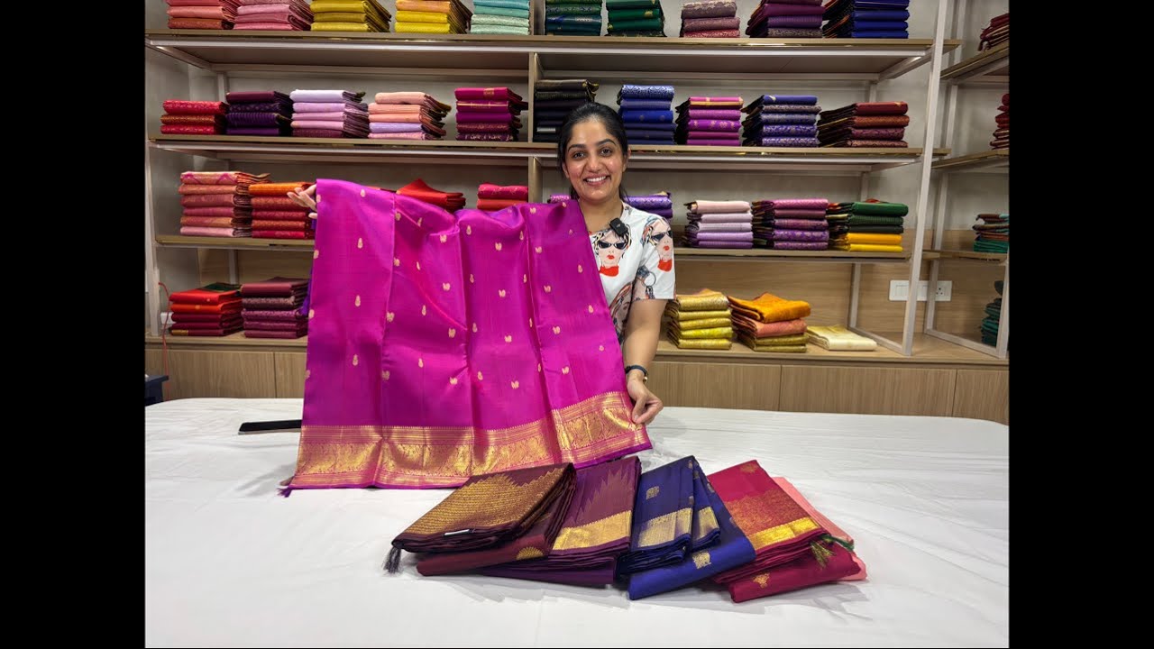 LIVE SESSION | Pure Kanchipurams in Single Tones | ₹ 18k to ₹ 22k range. #sareelove #kanchipattu