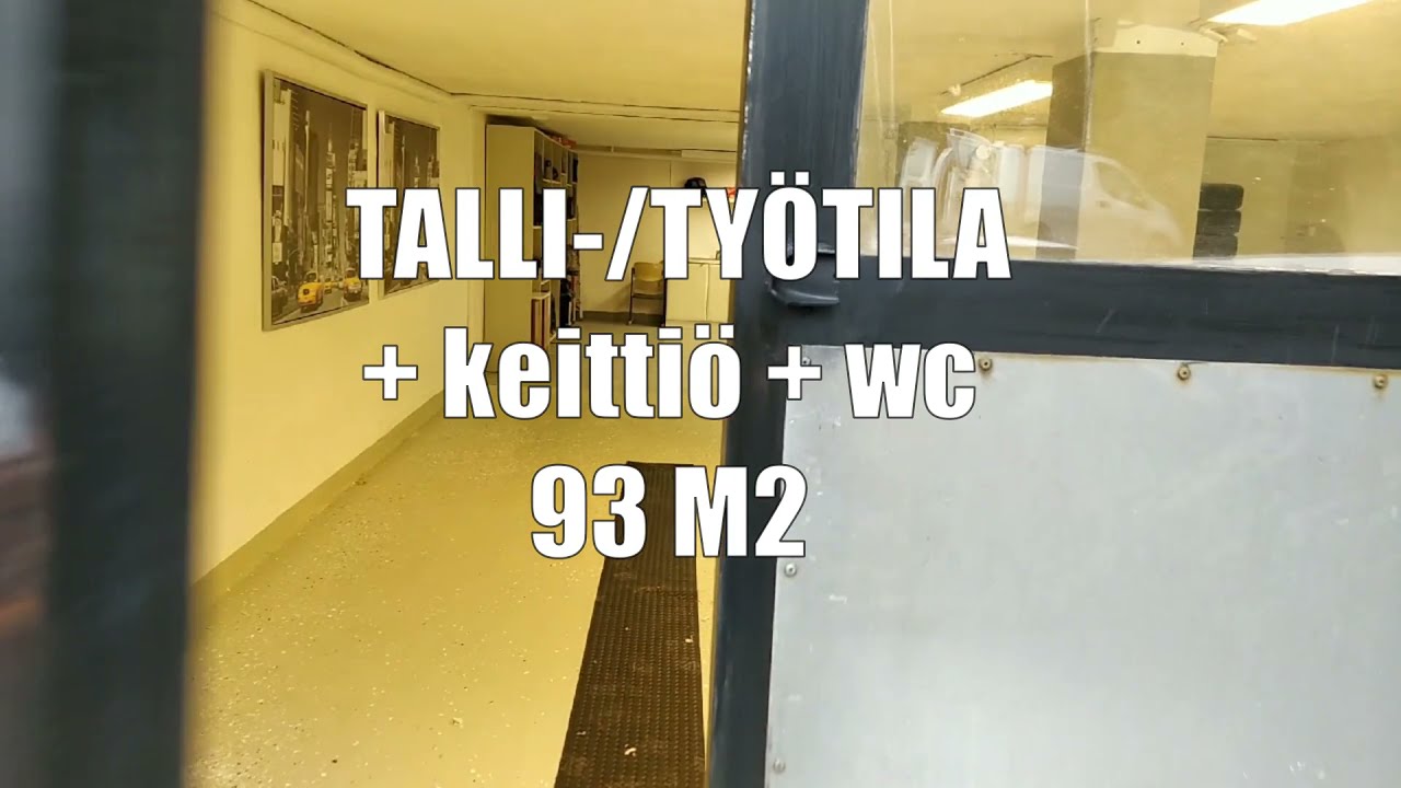 Sympaattinen.fi - Remontoitu talli-/ ty&ouml;tila (n. 93 m2)