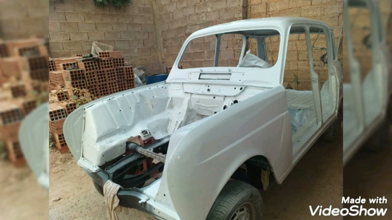 اعادة ترميم سيارة رونو 4 تحية لكل محبي السيارات العتيقة . la restauration de la renault 4L