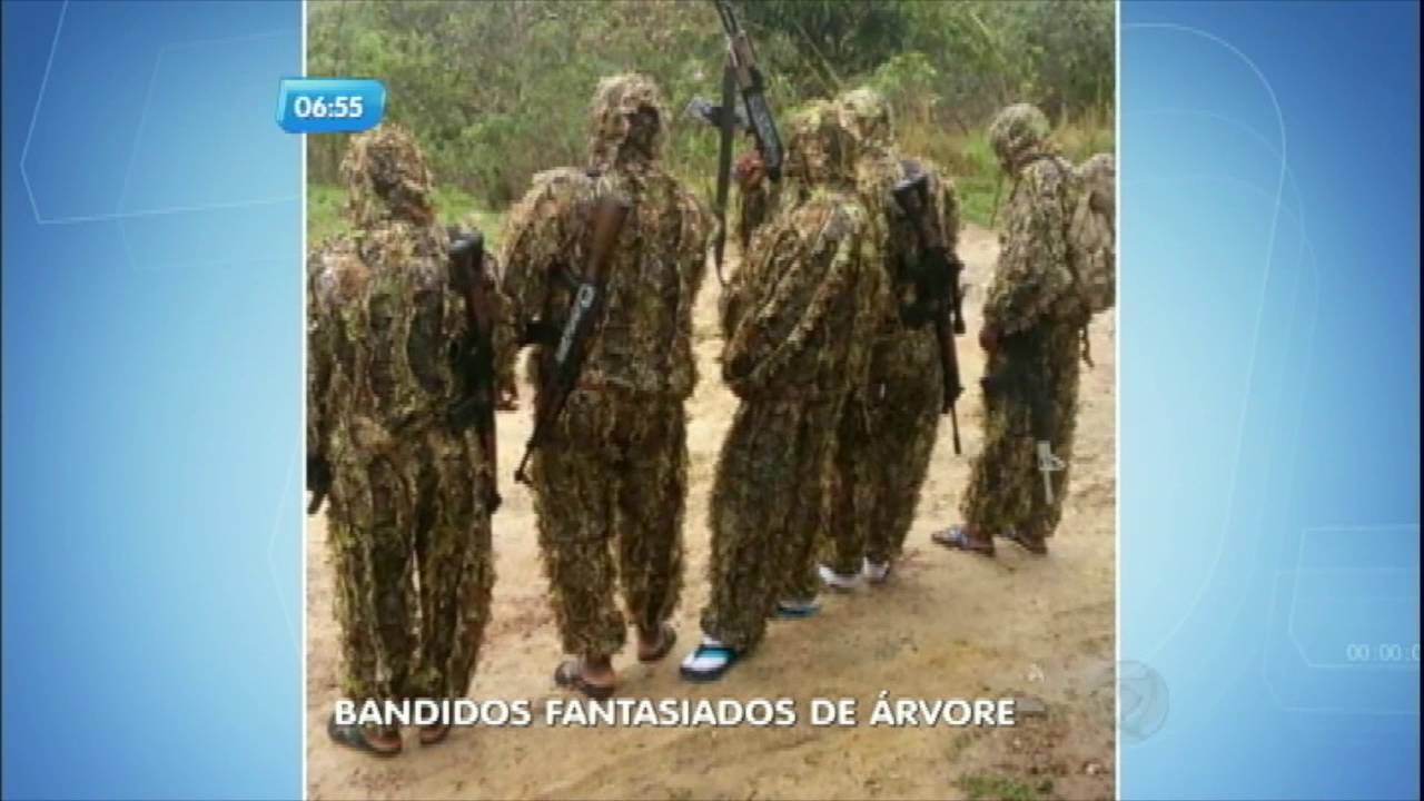 Criminosos se fantasiam de árvores para se camuflar na mata no Rio de Janeiro