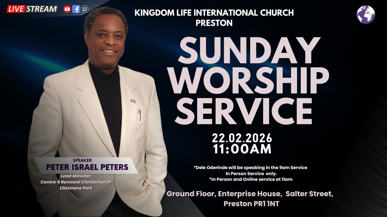 Sunday Worship Service I Pastor Peter Israel Peters | 11:00am I 22nd Feb 2026 I KLIC Preston