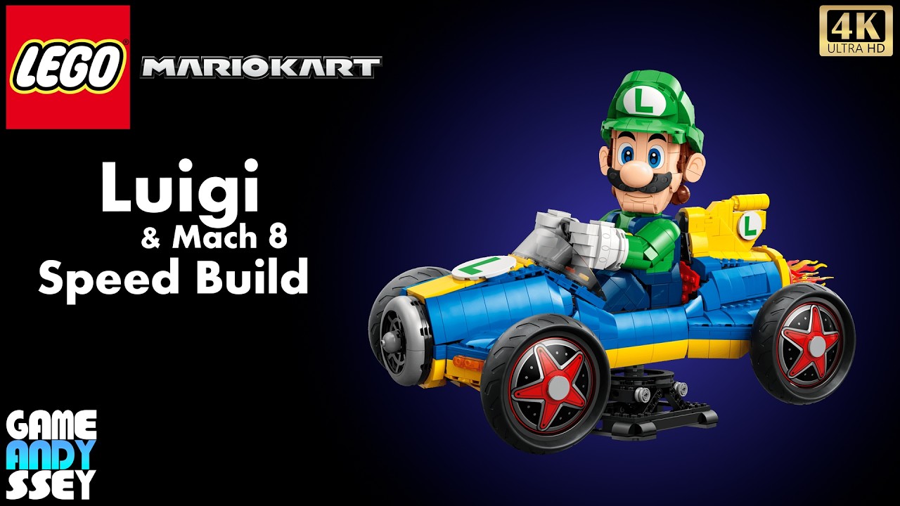 The Pinky Builder | Luigi & Mach 8 | LEGO Mario Kart 72050 | Speed Build