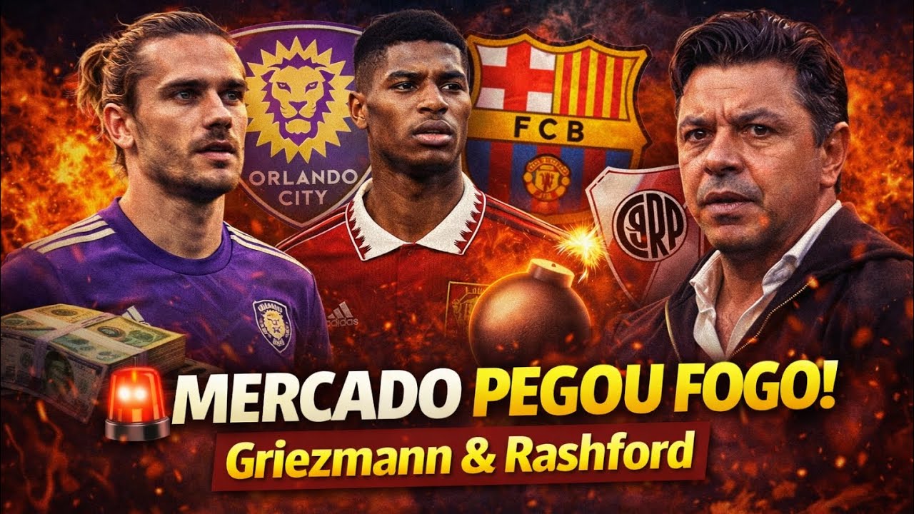 🚨 Griezmann nos EUA, Rashford pode sair e Gallardo deixa o River: mercado pegando fogo!