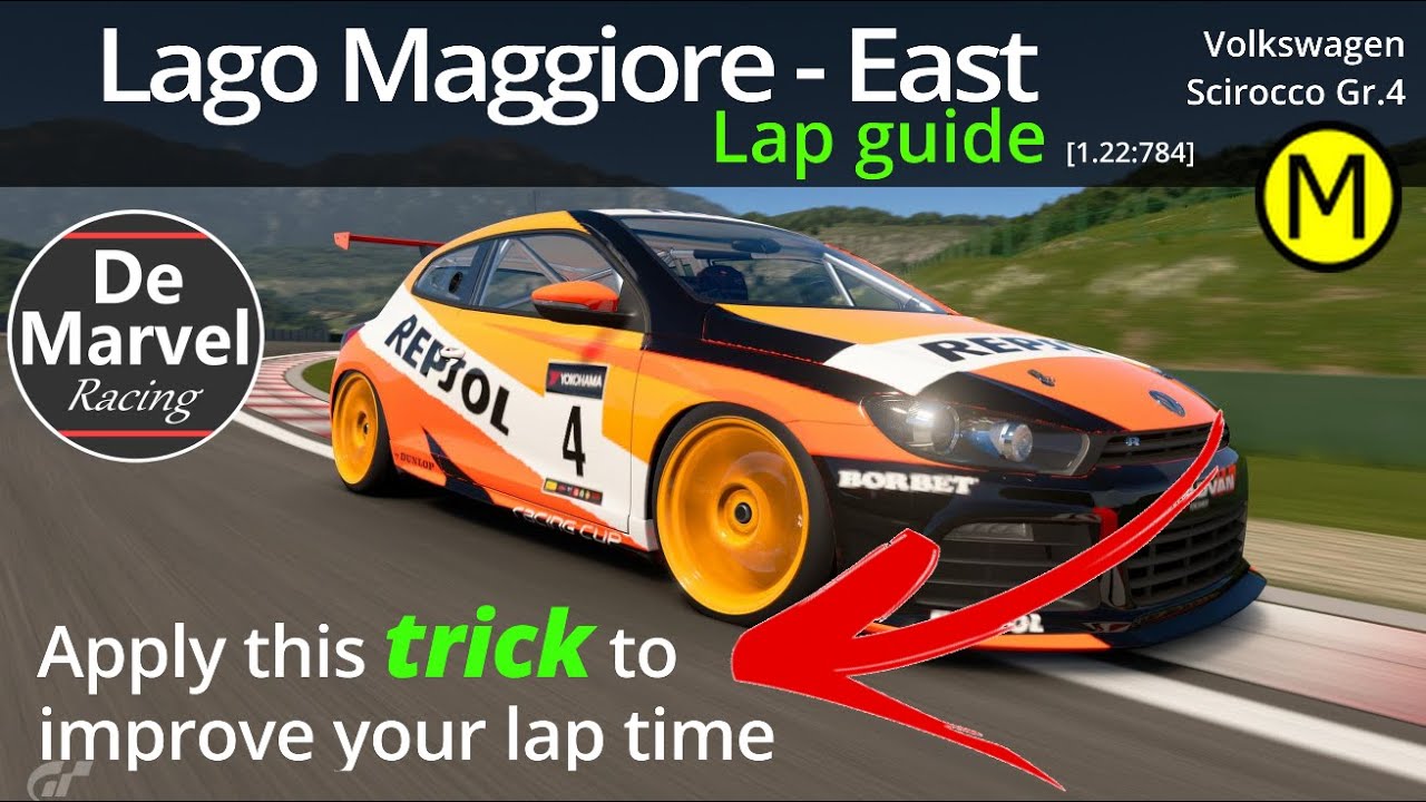 🔥 Gran Turismo Sport LAP GUIDE // Lago Maggiore - East  // VW Scirocco Gr.4 // Daily race B