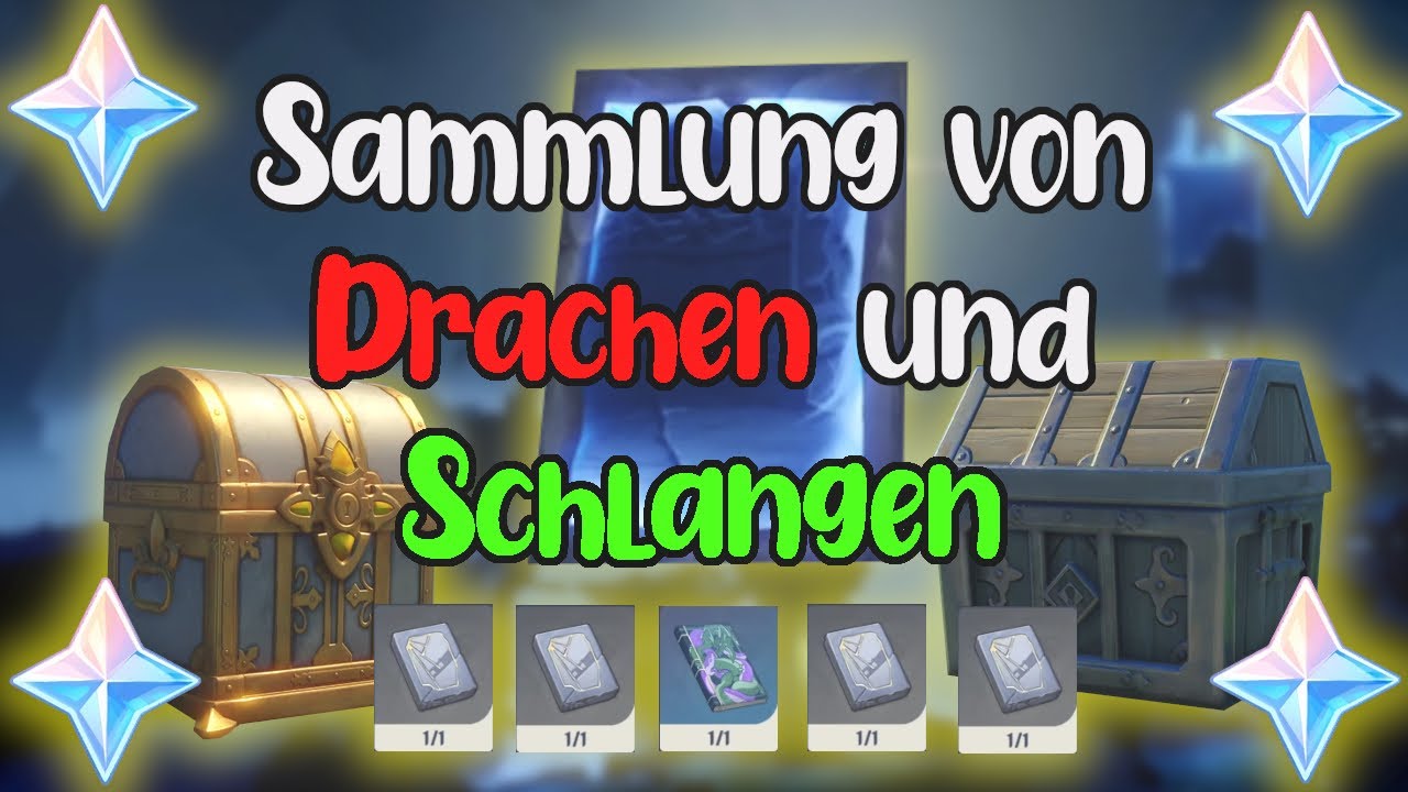 5 verlorene Bücher! Sammlung von Drachen und Schlangen | Enkanomiya | Genshin Impact 2.4 | deutsch