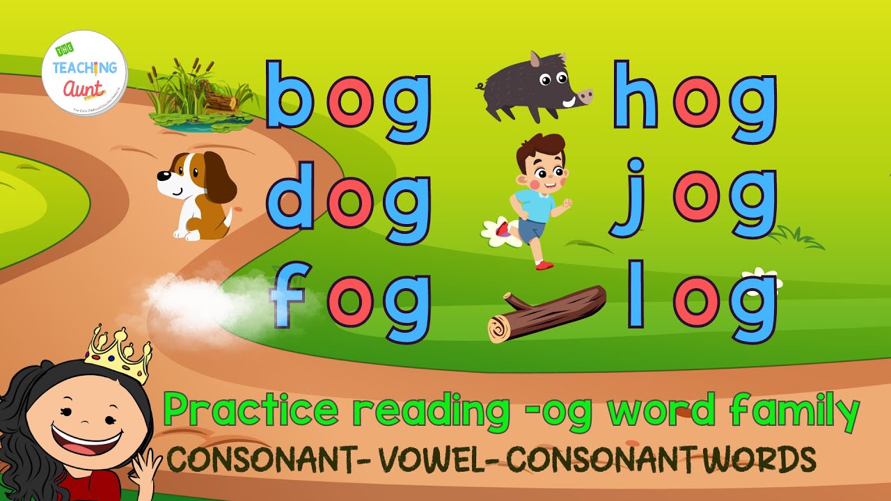 -OG Word Family | PRACTICE READING CVC WORDS | Learn How To Read | Reading 3-Letter Words
