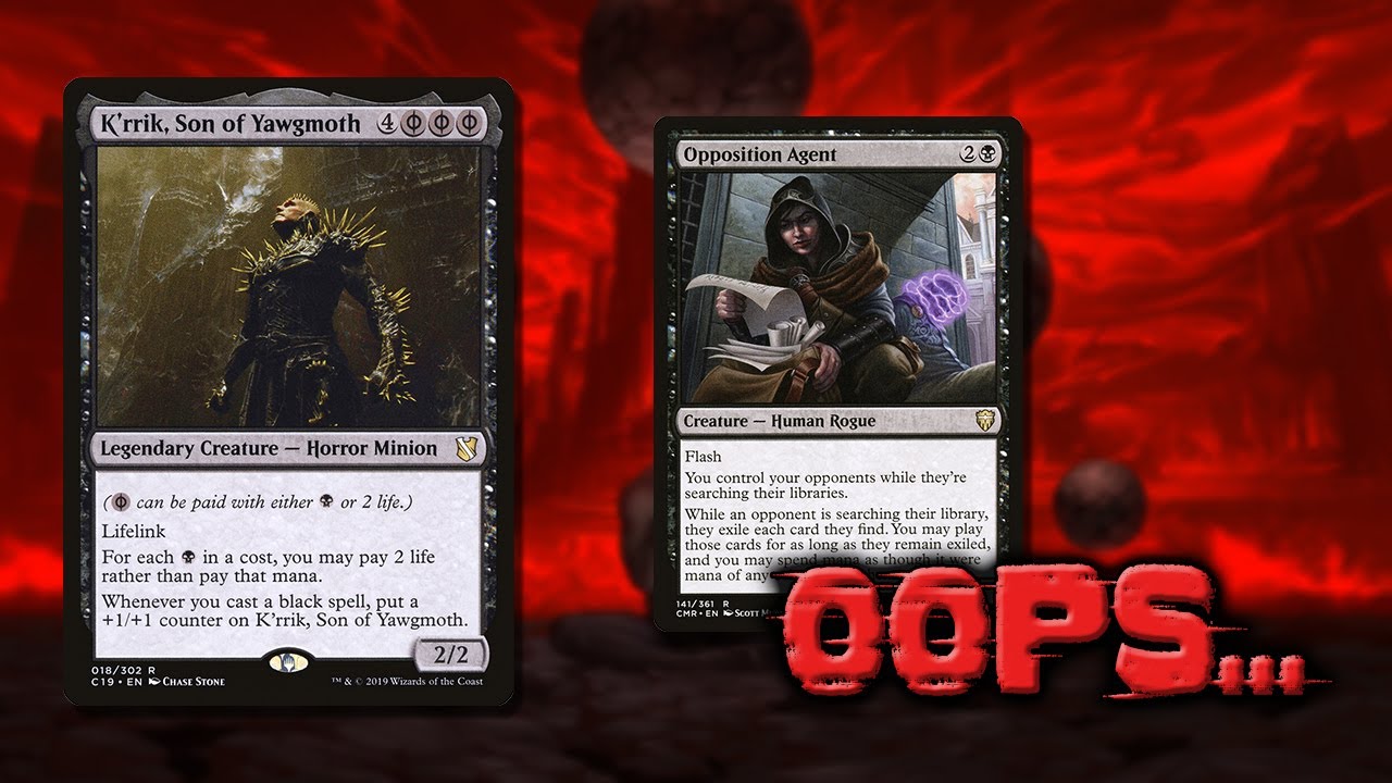 Don't play Opposition Agent on turn 1...