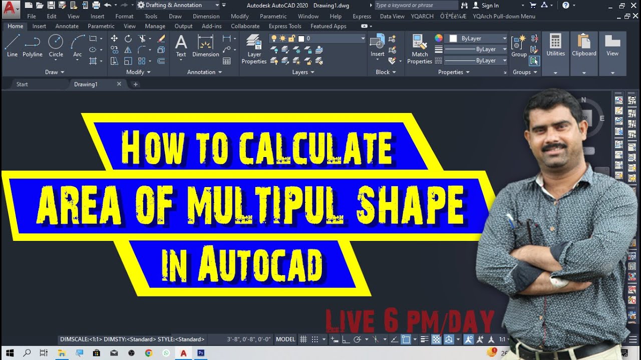 How to calculate area of multiple shape in AutoCAD // autocad area calculation  #aaosikhenautocad