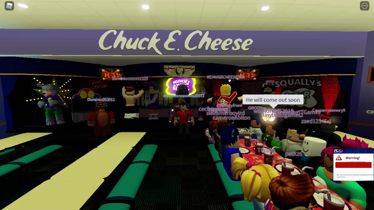 Celebrating Bobismyfrienf's Birthday In Chuck E. Cheese's Robloxia, RBX