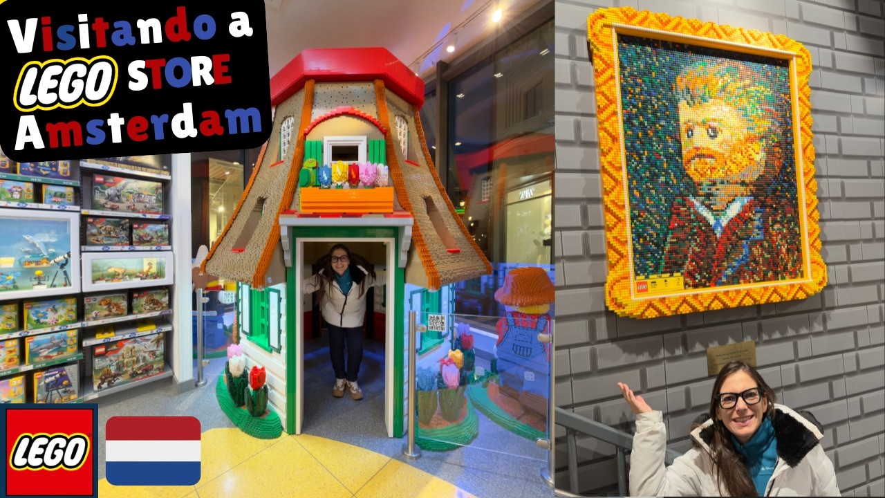 🎬 00027: LEGO Store Amsterdam – Tour, Van Gogh LEGO e Esculturas Gigantes (Loja da LEGO Amsterdã) 🧱✨