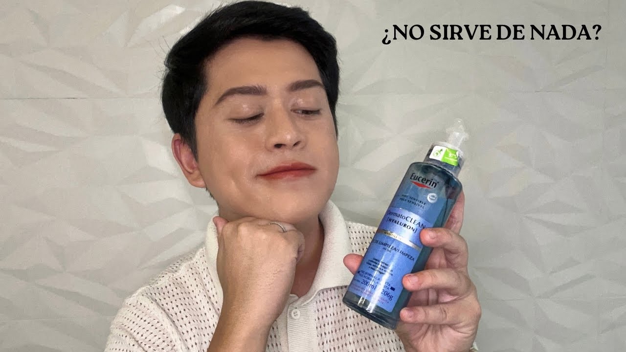 Gel limpiador DermatoClean hyaluron💧de Eucerin 🤍🩵💙