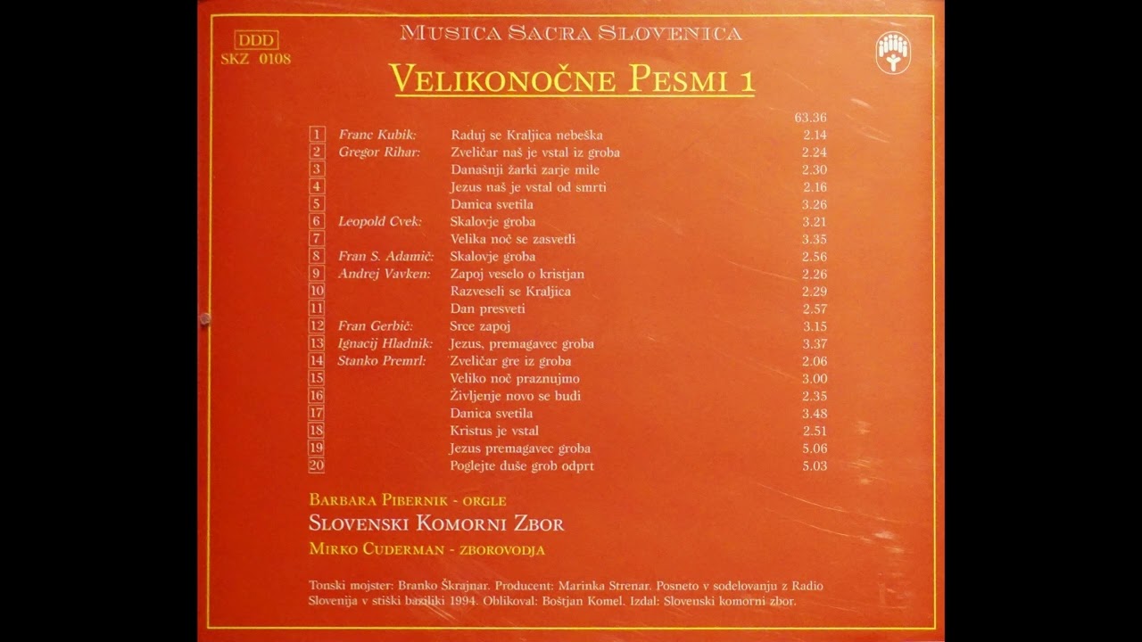 Današnji žarki zarje mile - Slovenski komorni zbor