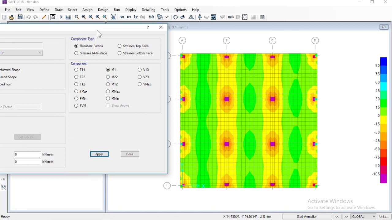 flat slab design (Csi Safe )