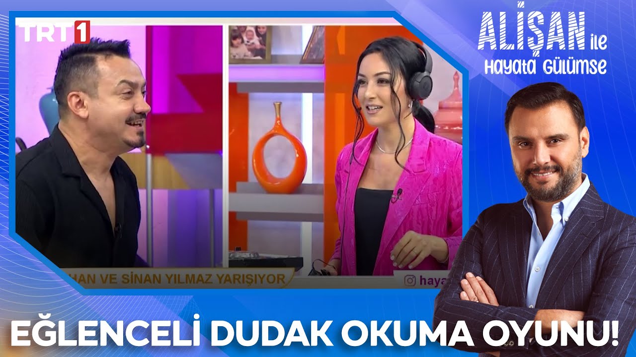 Sinan ve Aslıhan Yılmaz, dudak okuma oyunuyla yarışıyor! | @AlisanileHayataGulumseTRT