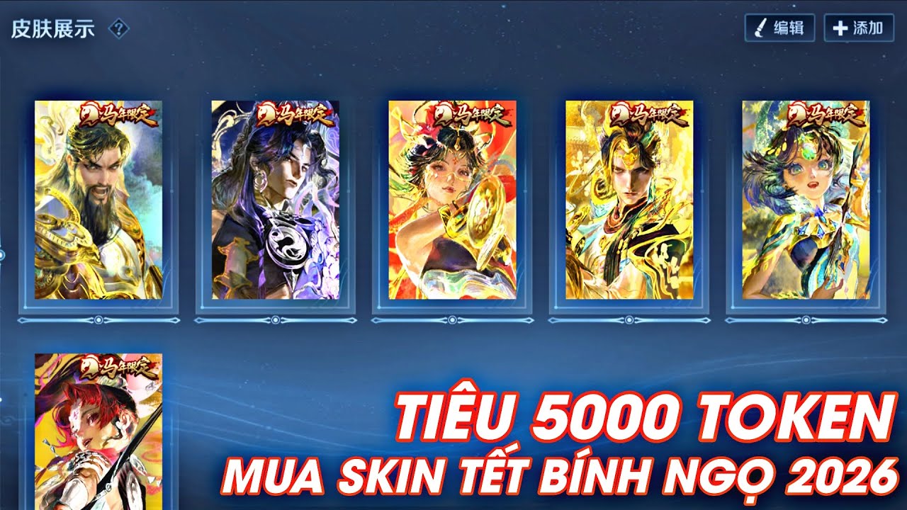 [ Honor of Kings/VGVD ] Tất Tay Tiêu Token Lấy Full Skin Tết Bính Ngọ 2026
