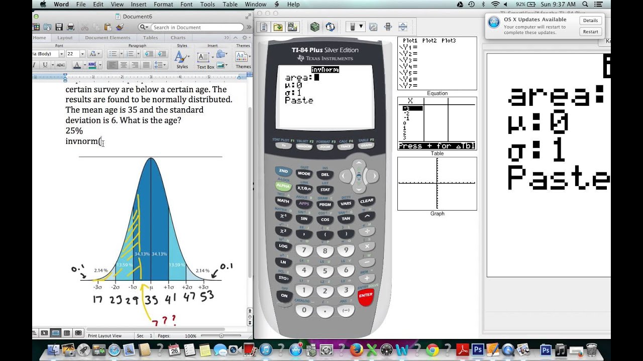 Using invnorm in the TI 84