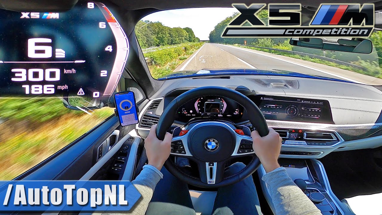 BMW X5M COMPETITION *300KM/H* TOP SPEED on AUTOBAHN [NO SPEED LIMIT] by AutoTopNL