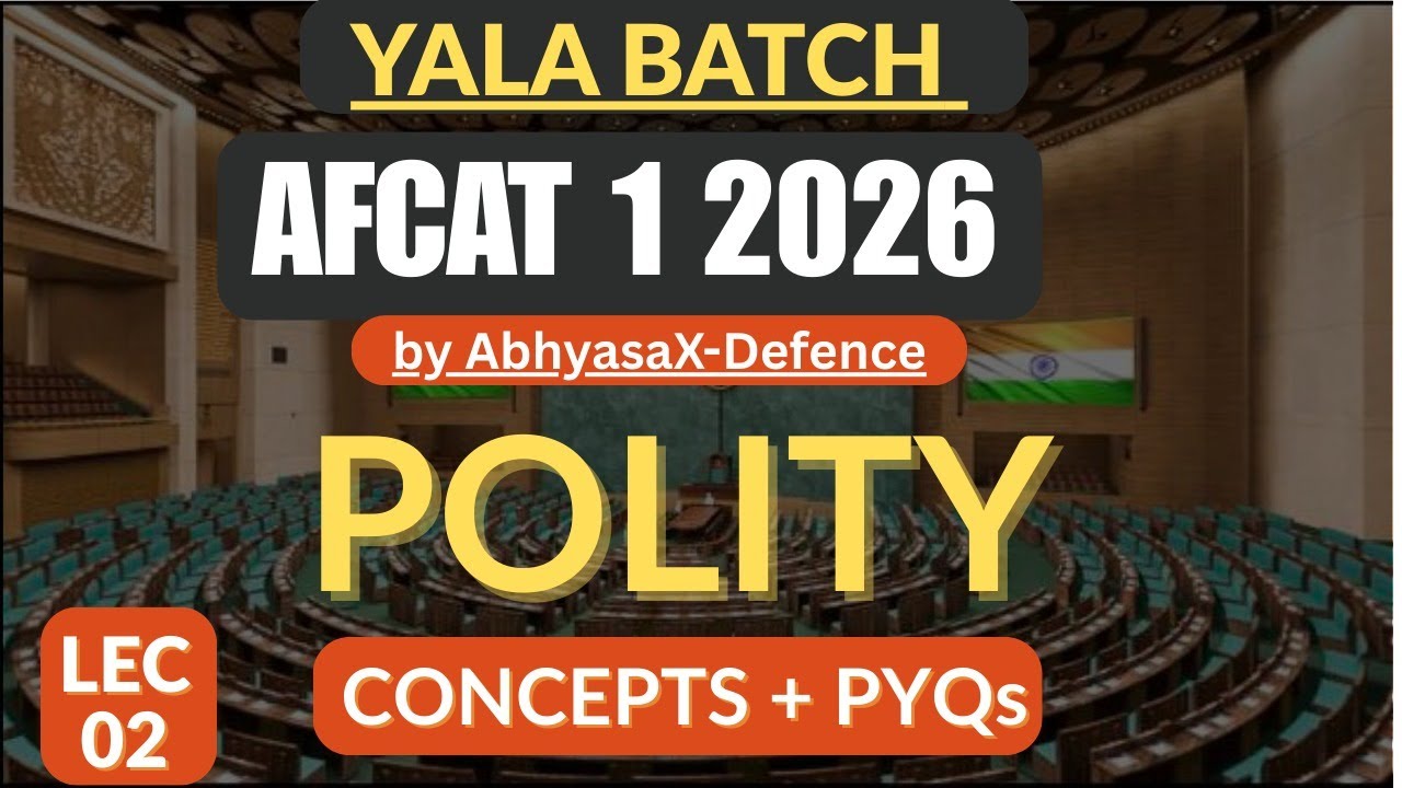 AFCAT 1 2026 - Most Important 30 Polity Questions || Complete Polity for AFCAT 1 2026 || #afcatgk