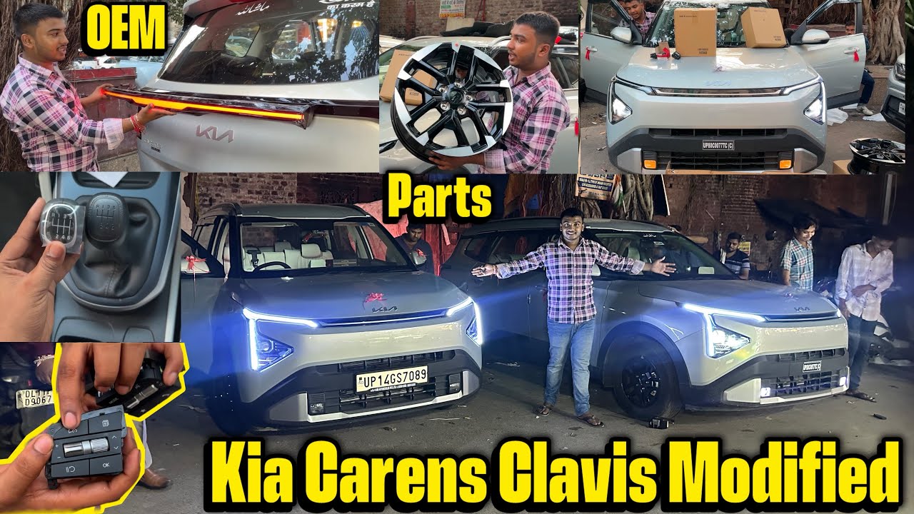 Kia Carens Clavis Modification with Kia Genuine Parts & Accessories✅Carens Clavis HTE Modification