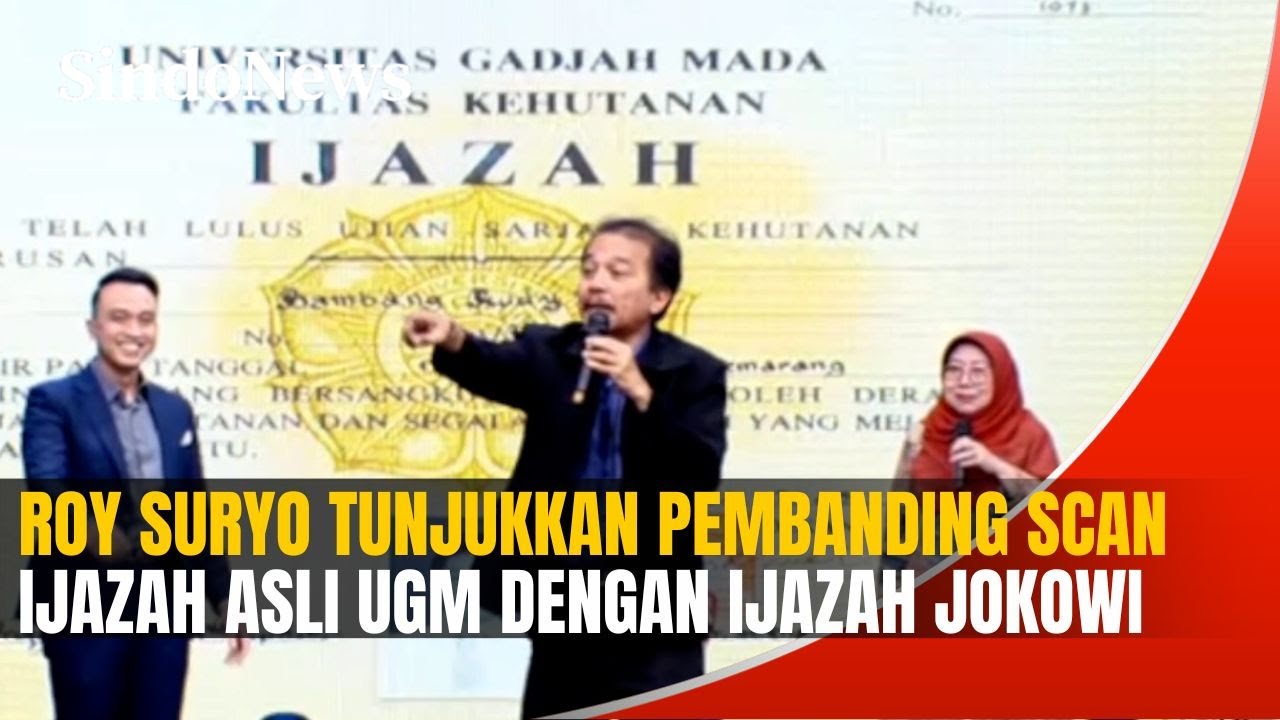 Eksklusif! Roy Suryo Tunjukkan Pembanding Scan Ijazah Asli UGM dengan Ijazah Jokowi