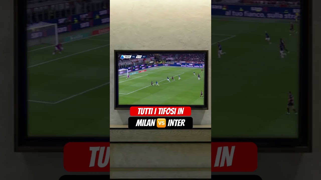TUTTI I TIFOSI IN MILAN 🆚 INTER 😱