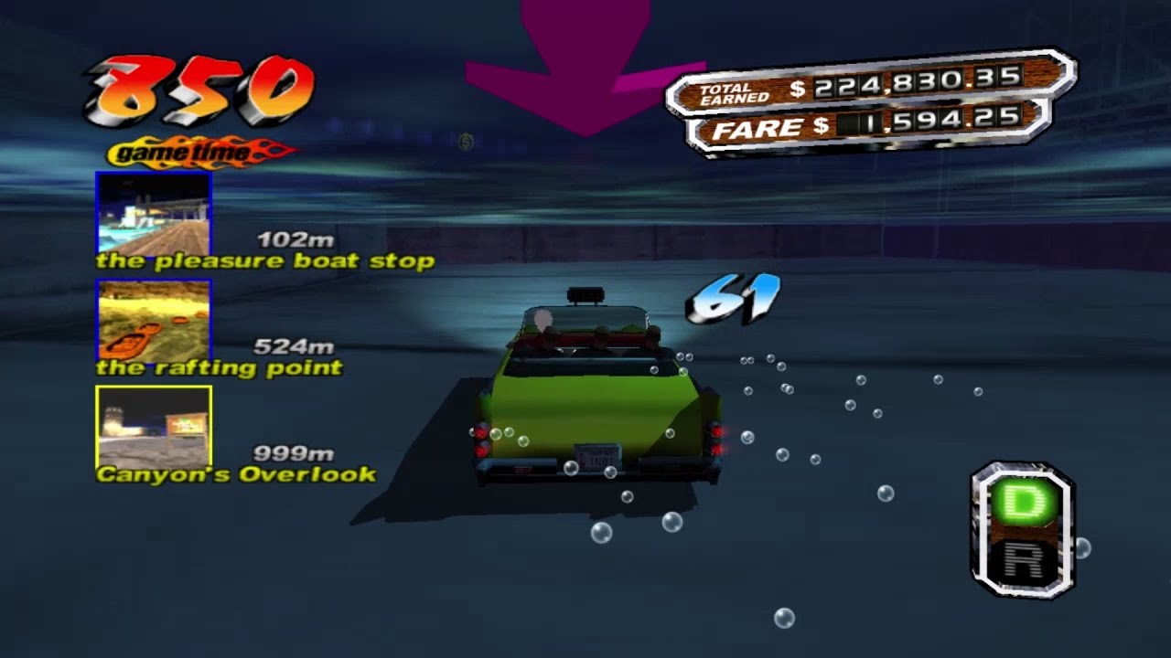 Crazy Taxi 3 - Glitter Oasis - $338,387.53 - Slash - 674 customers | PC gameplay