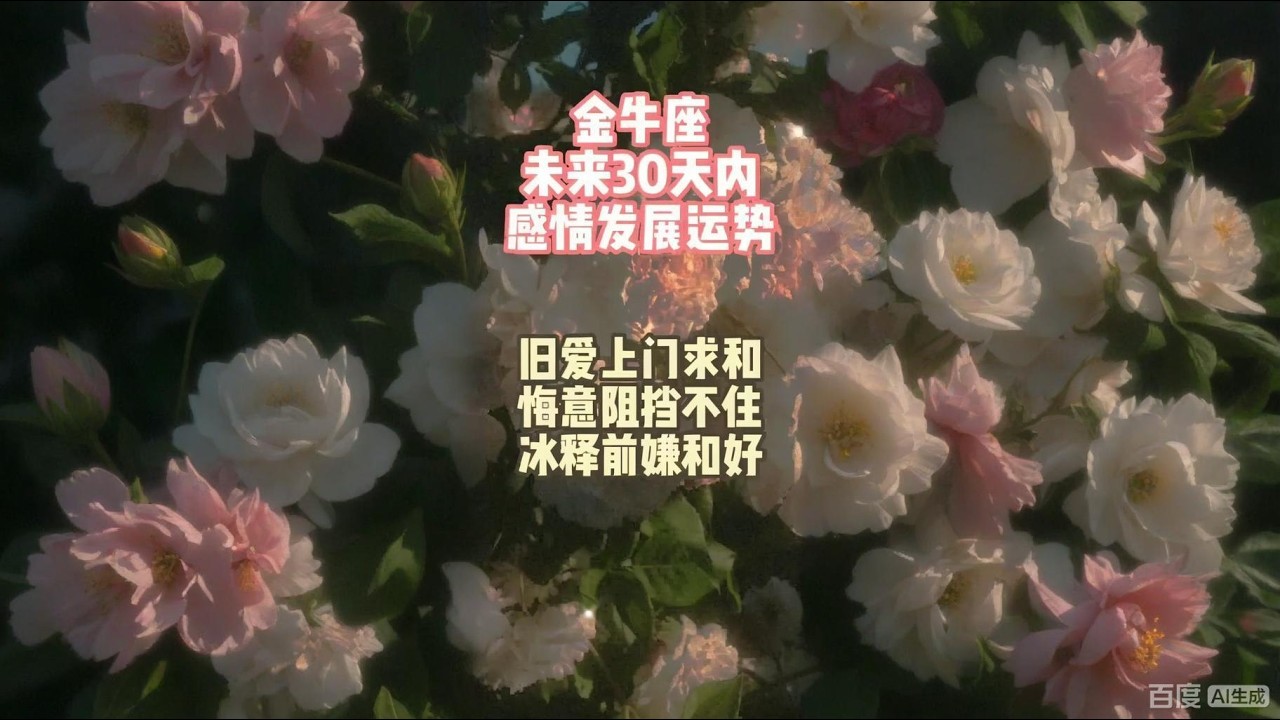 金牛座，未来30天内，感情发展运势，旧爱上门求和，悔意阻挡不住，冰释前嫌和好。#星座 #土象星座 #前任 #复合 #挽回