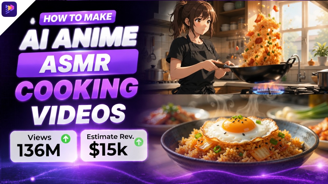 Create Anime ASMR AI Cooking Videos | ASMR Cooking Animation Generator | Full Tutorial