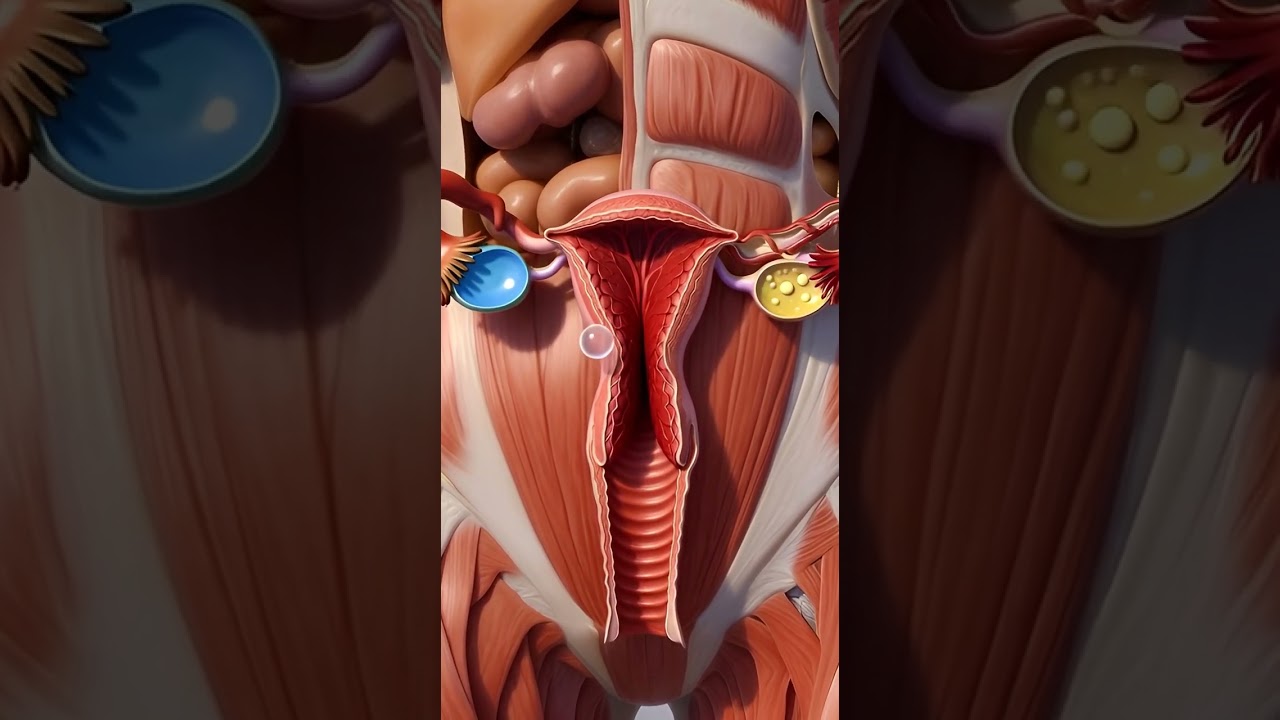 Menstrual Cycle in 3D Animation Explained & Reproductive System #anatomy #shorts