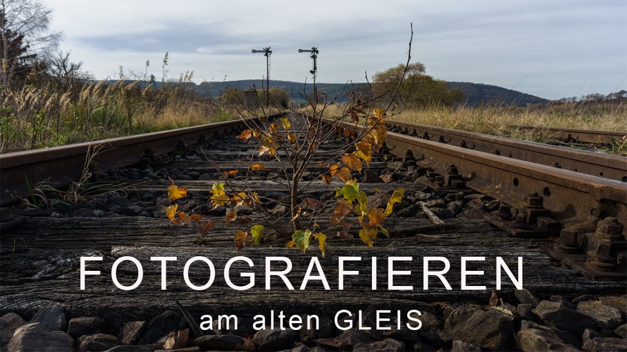 Am alten Bahngleis Fotografieren.