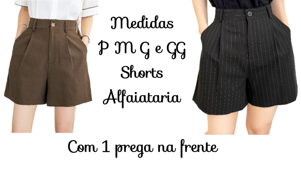 Como fazer  MOLDE shorts  alfaiataria  feminino