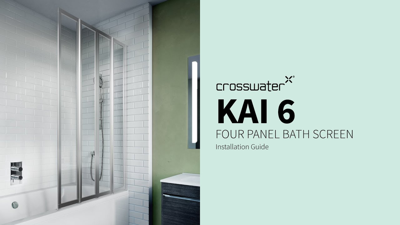 KAI 6 Installation: Four Panel Fully Folding Bath Screen