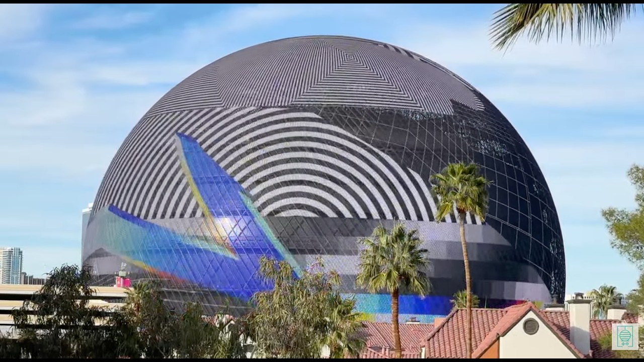 Watch the Sphere Las Vegas, NV  02.26.2026 replay! Ambient street noise (no music) city vibes sound!