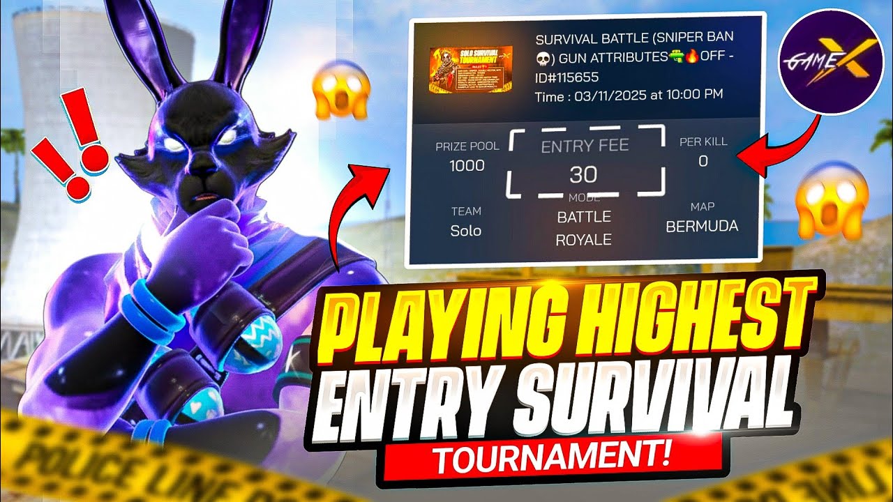 Playing Highest Entry Survival Tournament Matches 🔥 | Solo Tournament Gameplay 