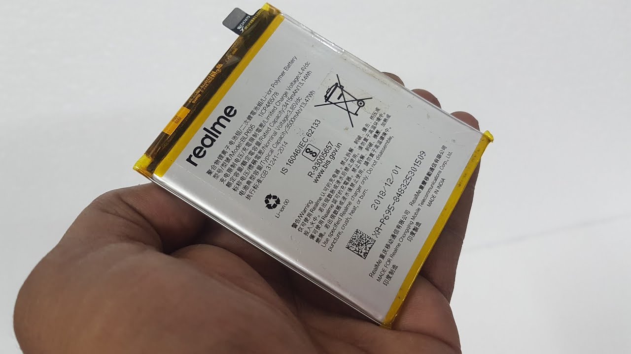 Realme u1 battery model no / how to know original realme u1 battery / which type of original battery