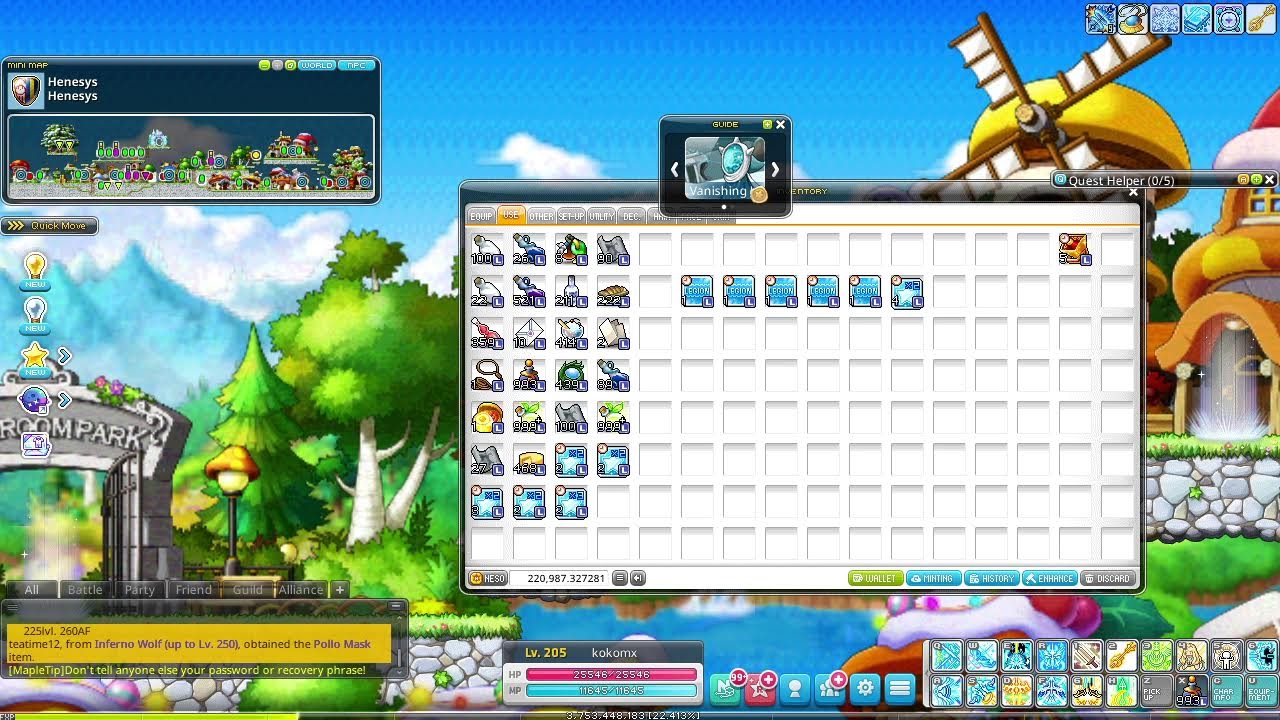 Maplestory N - Wind Archer Training
