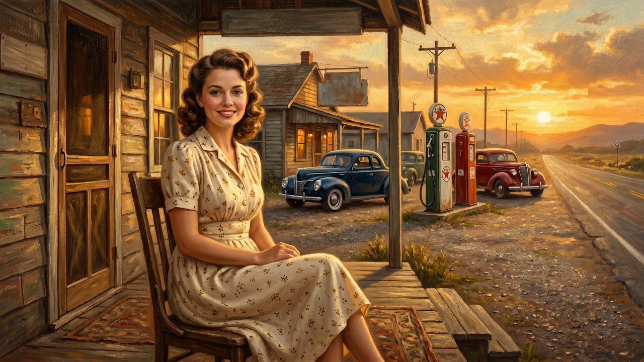 A Journey Back to 1940s Route 66 | Nostalgic Western Americana Music