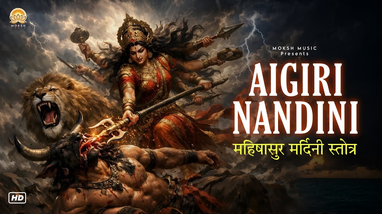 Aigiri Nandini With Lyrics | महिषासुर मर्दिनी स्तोत्र | Maa Durga bhajan 2026 | Navratri Spacial
