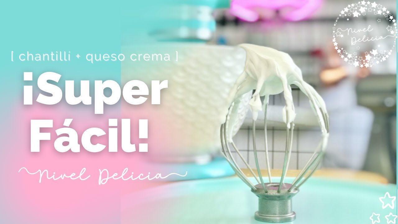 Bet&uacute;n de CHANTILLY con QUESO CREMA 🧁 receta B&Aacute;SICA de pasteler&iacute;a 🎂 ideal p/ DECORACI&Oacute;N de PASTELES