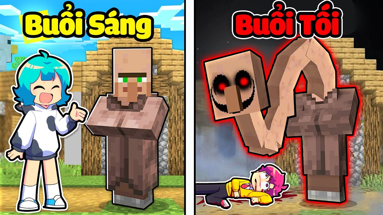 Có Chuyện Gì Xảy Ra Với Dân Làng Vào 12H ĐÊM Trong Minecraft 😱😨