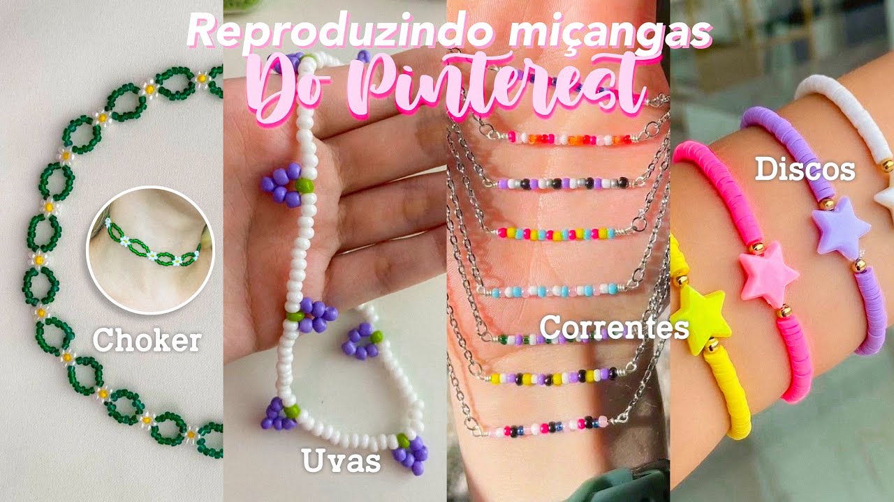Reproduzindo acessórios de miçangas do Pinterest 💕😬