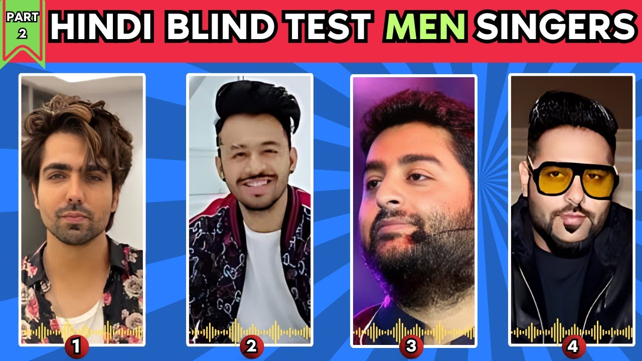 GUESS HINDI BOLLYWOOD SINGER ? 🎤 | Male Celebrity Singers PART 2 | Bollywood Hindi Songs Blind Test