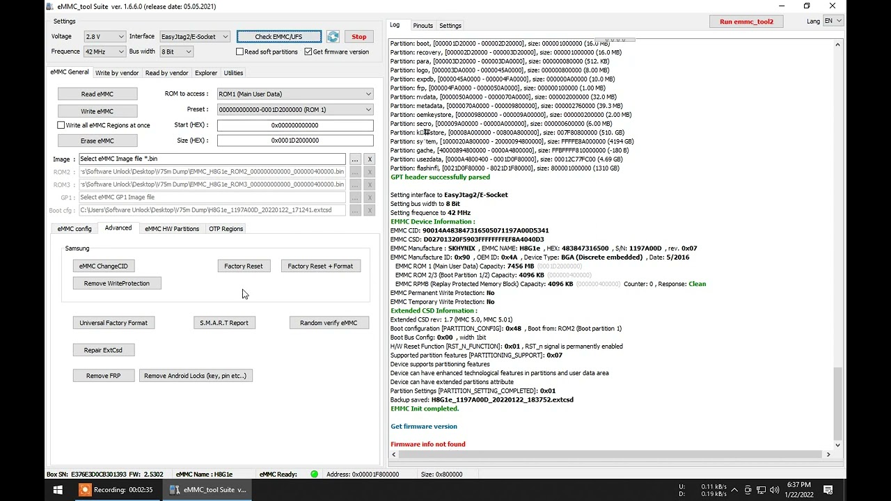 Dead Boot Repair MTK CPU Symphony V75m EasyJTAG Plus