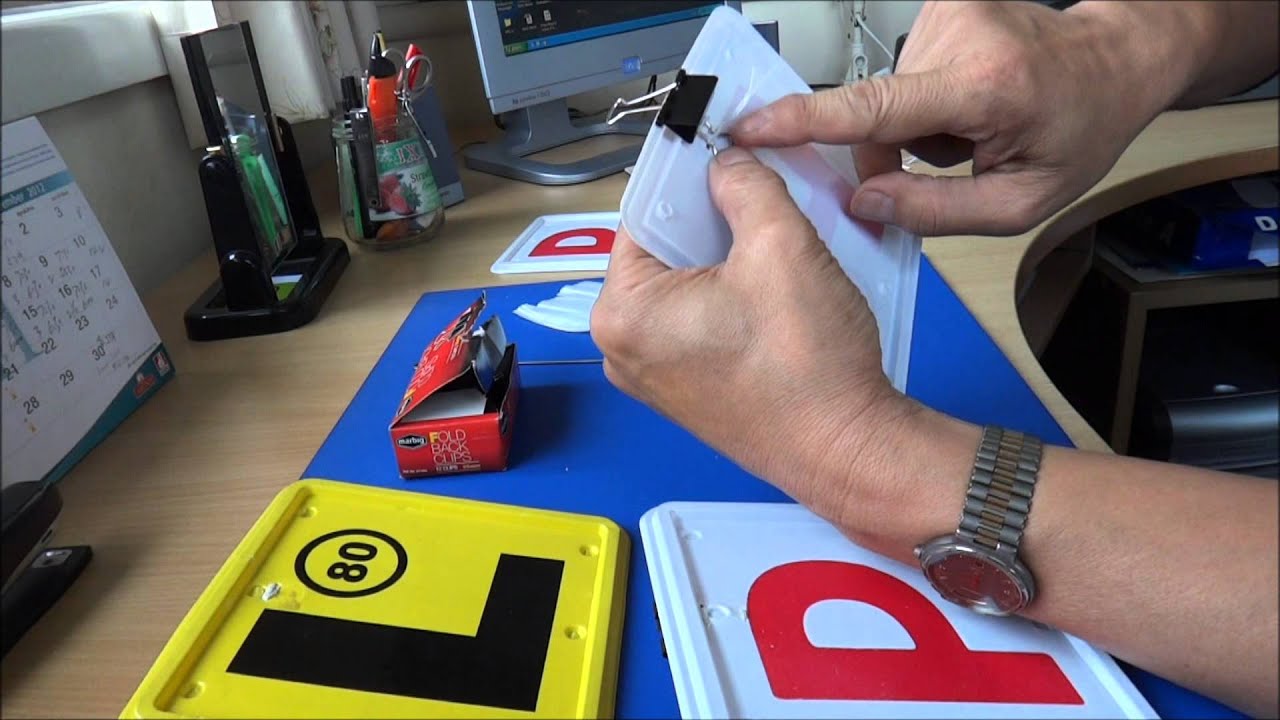 L and P plates clip attach