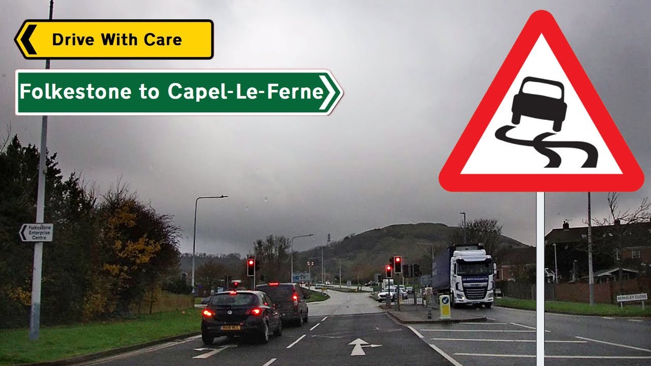 Driving Folkestone to Capel-Le-Ferne